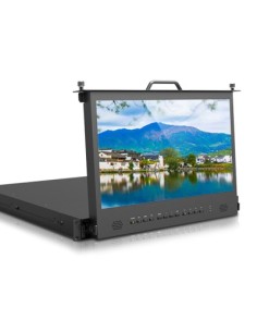 Neway 17.3" 1RU Pull-out IPS Rack 1U Mount Monitor SDI and HDMI