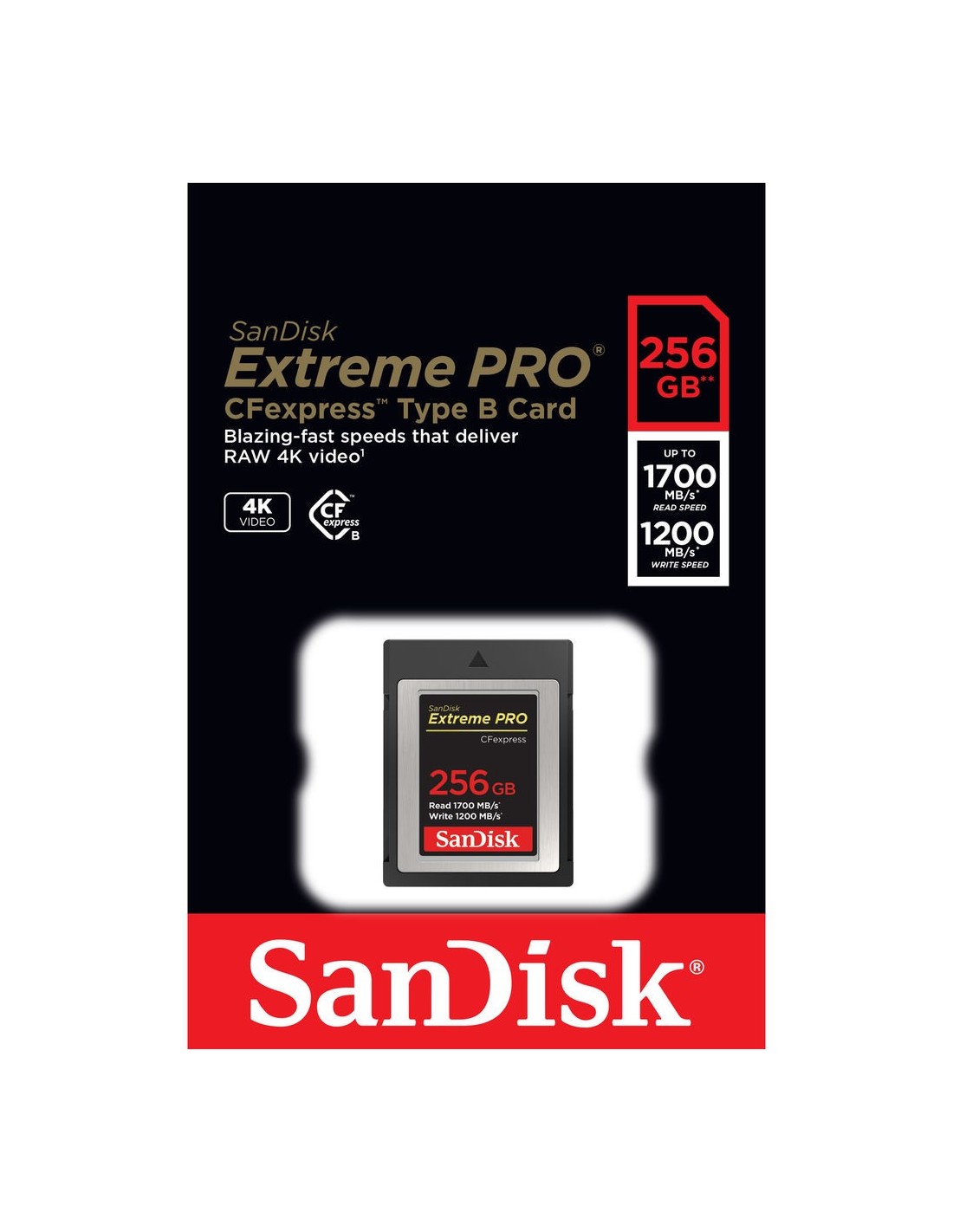 SanDisk 256GB Extreme PRO CFexpress Card Type B