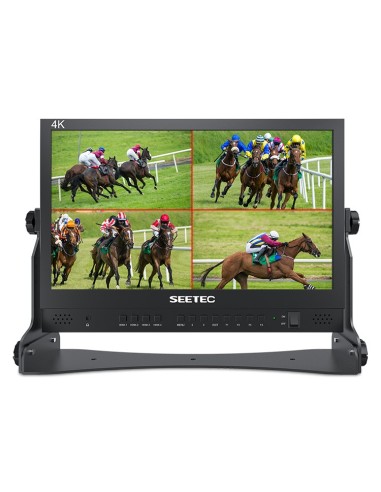 SEETEC ATEM156 15.6" Live Streaming Broadcast Director Monitor with 4 HDMI Input Output Quad Split