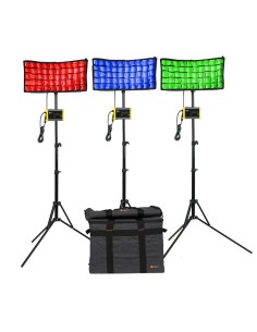 ikan Canvas Full Color Bendable LED Panel 3-Point Kit with RGBWA Color Control