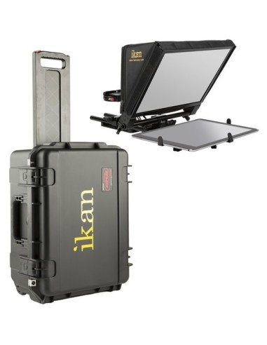 Ikan Elite Pro Universal Teleprompter for iPad and iPad Pro with Bluetooth Remote & Rolling Hard Case (Version 2)