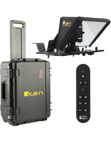 Ikan Elite Pro Universal Teleprompter for iPad and iPad Pro with Bluetooth Remote & Rolling Hard Case (Version 2)