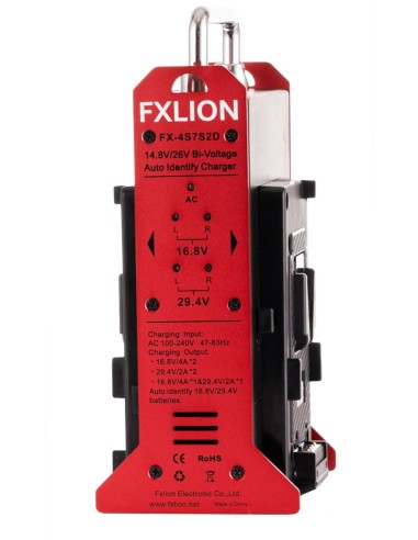 Fxlion FX-4S7S2D 14.8V/26V Battery 2-Ch V-Lock Charger