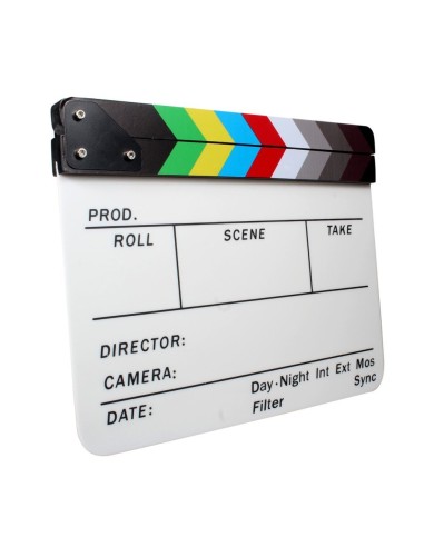 White Cinematographic Clapperboard In Acrylic and MDF 25x30cm