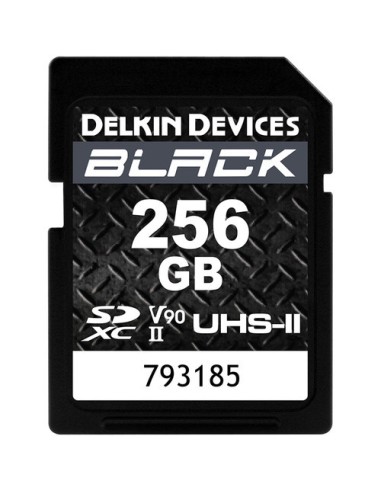 Delkin Devices SDXC 256GB BLACK USH-II C10 U3 V90