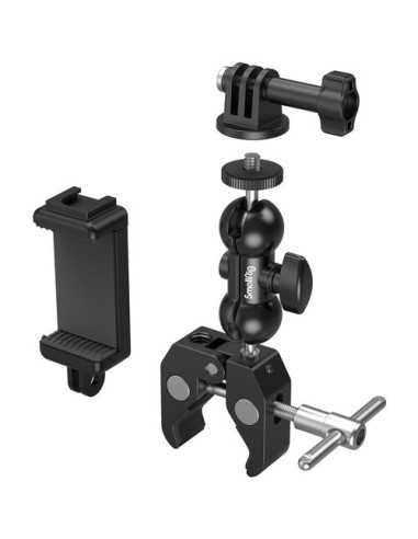 SmallRig Crab-Shaped Super Clamp with Ball Head Magic Arm, Action Mount & Phone Holder Kit