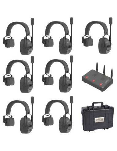 CAME-TV KUMINIK8 Duplex Digital Wireless Headset Distance up to 1500ft (450 Meters) with Hardcase - Single Ear 7 Pack