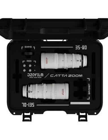 DZOFilm Catta 35-80mm & 70-135mm T2.9 E-Mount Cine Zoom 2-Lens Bundle (White)