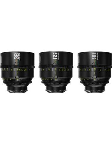 DZOFilm 32, 65, 90mm T2.8 Gnosis Macro Prime 3-Lens Kit (LPL with PL & EF Mounts, Meters)