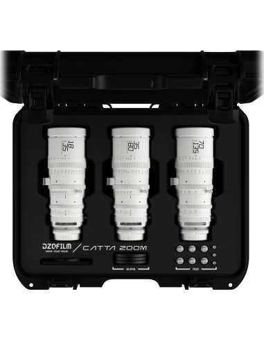 DZOFilm Catta FF 18-35/35-80/70-135mm T2.9 Cine 3-Lens Bundle (Sony E, White)