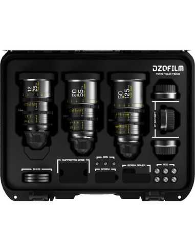 DZOFilm Pictor T2.8 Super35 Zoom 3-Lens Kit (PL & EF Mount, Black)