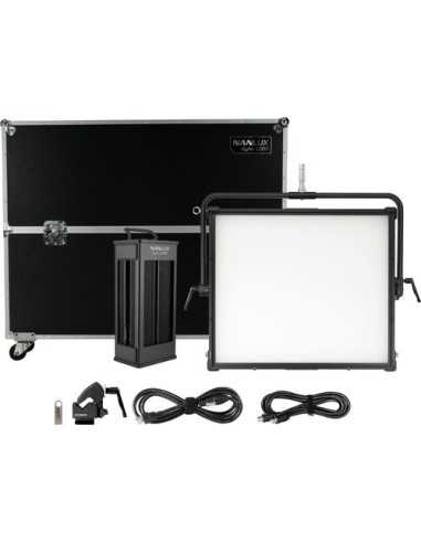 Nanlite Dyno 1200C Kit Led Pannello Luce Soft RGBW con Barndoors e Flightcase