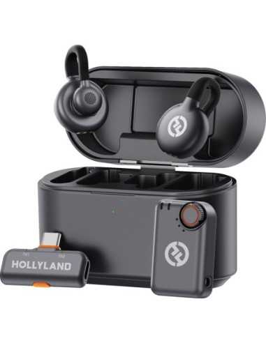 Hollyland LARK M2S DUO 2-Person Wireless Microphone System with USB-C Connector for Mobile Devices (2.4 GHz, Space Gray)