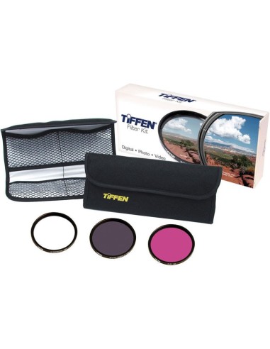 Tiffen 49mm Video Intro (DLX 3 Filter) Kit (UV Protector, ND 0.6, FLD Filters & 4 Pocket Pouch)